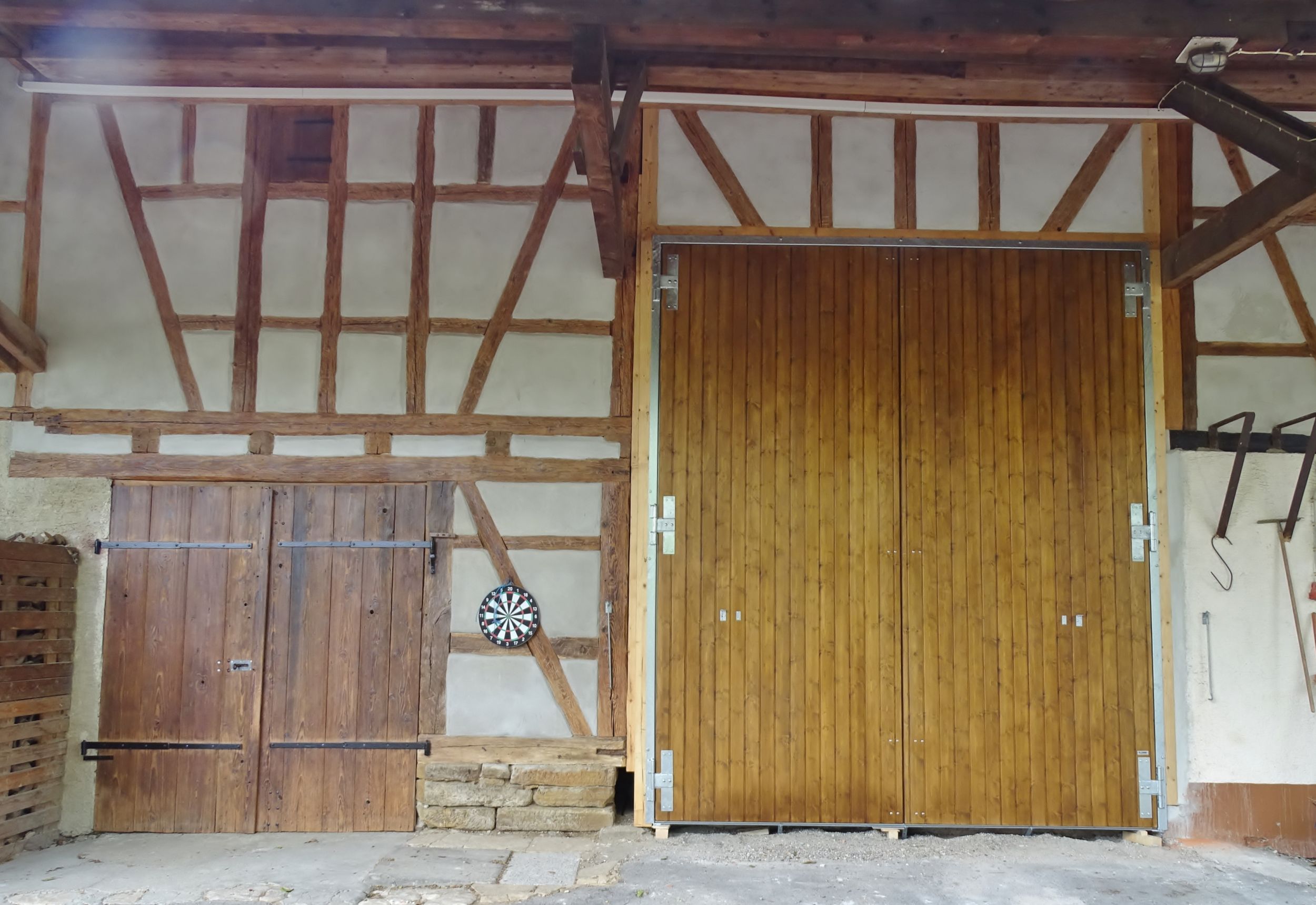 Garagentor 2 Fluegelig Holz Selber Bauen betonoptik auf holz selber